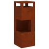 vidaXL Bassin de feu Marron 35 x 35 x 100 cm Acier patin&eacute;