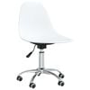 vidaXL Chaise de bureau pivotante Blanc PP