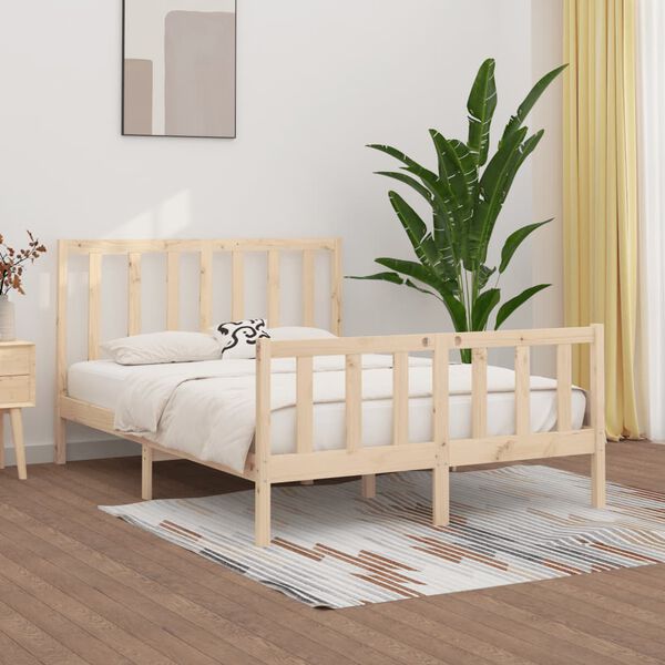 vidaXL Cadre de lit sans matelas 120x190 cm bois massif