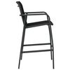 vidaXL Chaises de bar de jardin lot de 4 Noir Textilène