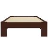 vidaXL Cadre de lit sans matelas marron foncé bois pin massif 90x200cm
