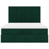 vidaXL Cadre de lit ottoman avec matelas vert fonc&eacute; 140x200 cm velours