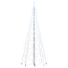 vidaXL Arbre de No&euml;l avec poteau en m&eacute;tal 1400 LED blanches froides 5m