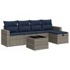 vidaXL Salon de jardin 6 pcs avec coussins gris r&eacute;sine tress&eacute;e