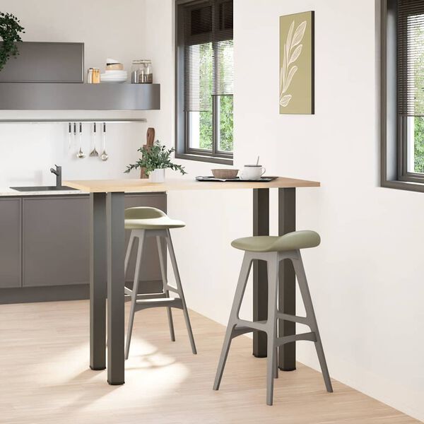 vidaXL Pieds de table de bar 4 pi&egrave;ces Anthracite 110-112 cm Acier
