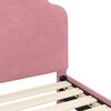 vidaXL Cadre de lit pour enfants avec tête de lit Rose 80 x 200 cm