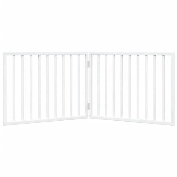 vidaXL Barri&egrave;re pour chien pliable &agrave; 2 panneaux Blanc 160 cm Bois de peuplier