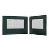 vidaXL Paroi de tente de r&eacute;ception 2 pcs avec fen&ecirc;tre PE Vert