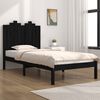 vidaXL Cadre de lit sans matelas noir bois massif 100x200 cm