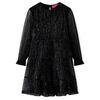 vidaXL Robe &agrave; manches longues pour enfants noir 128