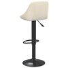 vidaXL Tabouret de bar Crème Velours