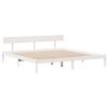 vidaXL Cadre de lit sans matelas blanc 200x200 cm bois massif de pin