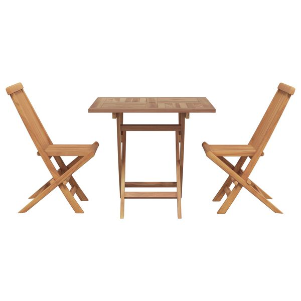 vidaXL Ensemble &agrave; manger de jardin 5 pcs Bois de teck massif