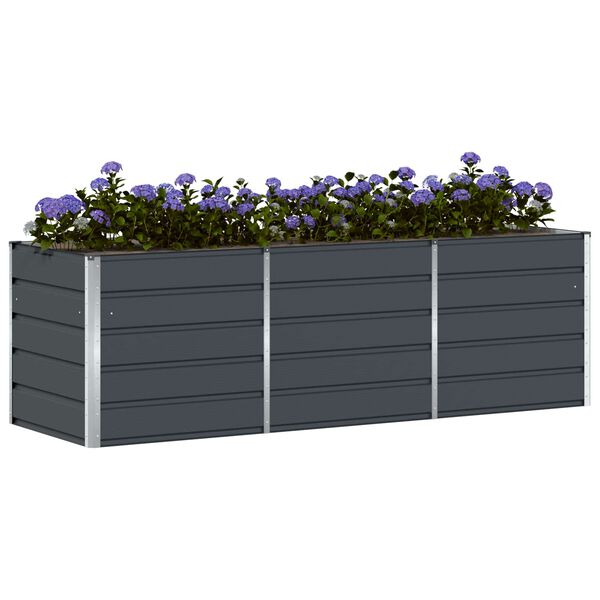vidaXL Jardini&egrave;re Anthracite 240 x 80 x 75 cm Acier