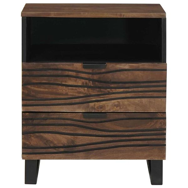 vidaXL Cabinet de chevet Noyer 50 x 33 x 62 cm Bois d'acacia massif