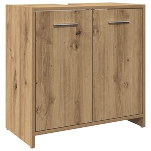 vidaXL Armoire lavabo de salle de bain ch&ecirc;ne artisanal 60x33x60 cm