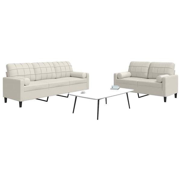 vidaXL Ensemble de canap&eacute;s 2 pcs avec coussins et traversins velours