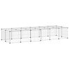 vidaXL Cage animaux de compagnie &agrave; 28 panneaux et porte Noir 35x35 cm