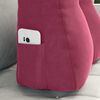 vidaXL Coussin de Dos Bordeaux 45 x 24 x 50 cm Velours