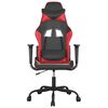 vidaXL Chaise de jeu Noir et rouge Similicuir