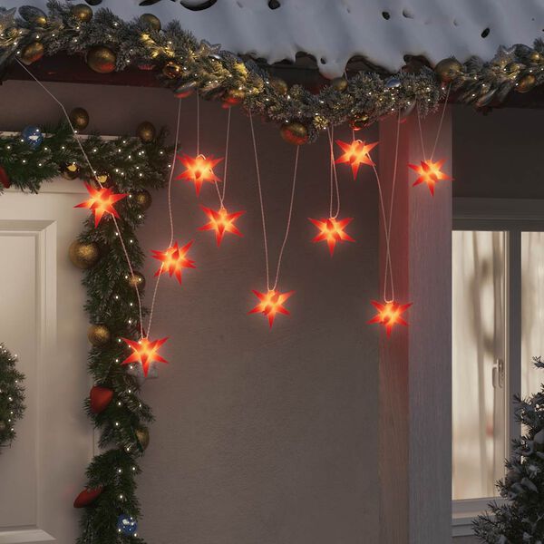 vidaXL Lumi&egrave;re de No&euml;l 10 LED rouge 10 cm