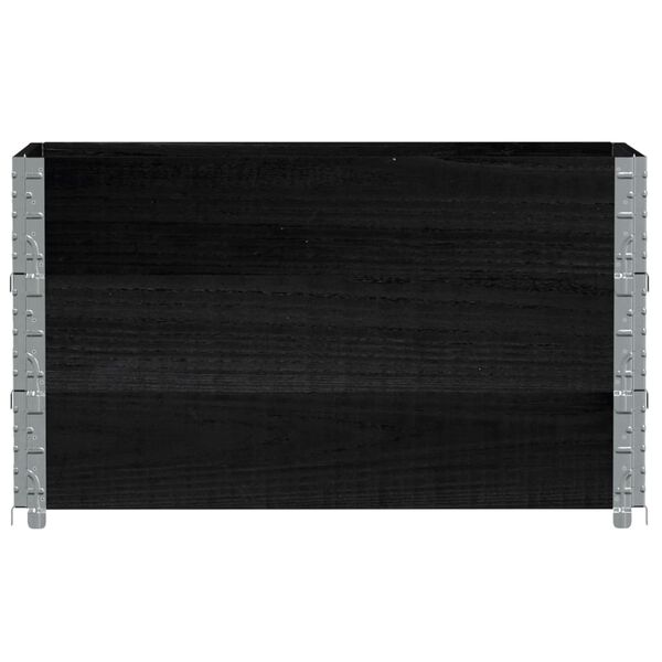vidaXL Colliers de palette 3 pcs noir 100x50 cm bois de pin solide