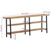 vidaXL Table console 180x35x70 cm bois de manguier massif