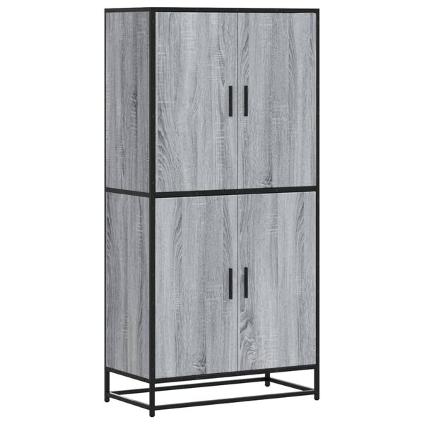 vidaXL Buffet haut sonoma gris 68x35x139 cm bois d'ing&eacute;nierie