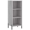 vidaXL Buffet sonoma gris 34,5x32,5x90 cm bois d'ing&eacute;nierie