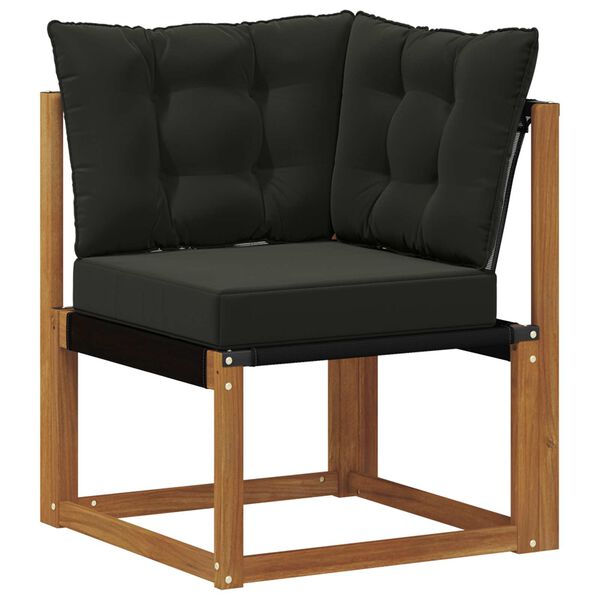 vidaXL Ensemble de canap&eacute;s d'ext&eacute;rieur 6 pcs Naturel et Noir