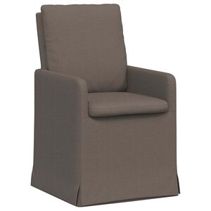 vidaXL Chaises de salle &agrave; manger 2 pc Lin Gris clair 57 x 67 x 98 cm