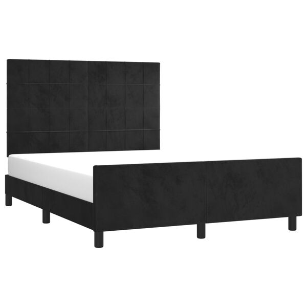 vidaXL Cadre de lit sans matelas noir 140x200 cm velours