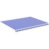 vidaXL Tissu de remplacement pour auvent bleu et blanc 450x350 cm polyester