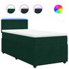 vidaXL Sommier &agrave; lattes de lit et matelas Vert fonc&eacute; 80x200 cm Velours