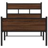 vidaXL Cadre de lit sans matelas ch&ecirc;ne marron 90x190cm bois ing&eacute;nierie