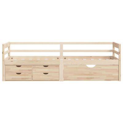vidaXL Cadre de lit avec tiroirs et armoire Bois de pin 90x200 cm