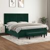 vidaXL Sommier &agrave; lattes de lit et matelas Vert fonc&eacute; 180x200cm Velours
