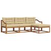 vidaXL Ensemble de canap&eacute;s d'ext&eacute;rieur 4 pcs Naturel et Beige