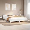 vidaXL Cadre de lit sans matelas blanc 200x200 cm bois massif de pin