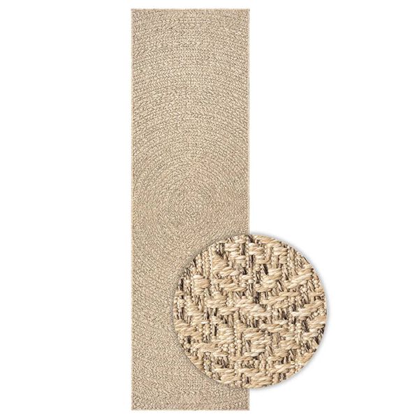 vidaXL Tapis ZIZUR 80x250 cm aspect de jute int&eacute;rieur et ext&eacute;rieur