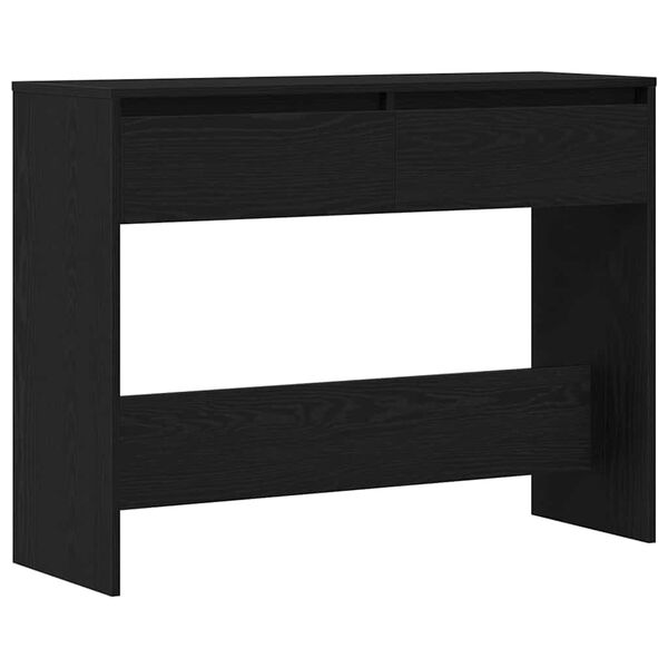 vidaXL Table console Ch&ecirc;ne noir 100 x 35 x 76,5 cm Bois d'ing&eacute;nierie