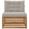 vidaXL Canap&eacute; du milieu ext&eacute;rieur Bois d'Acacia Massif Naturel