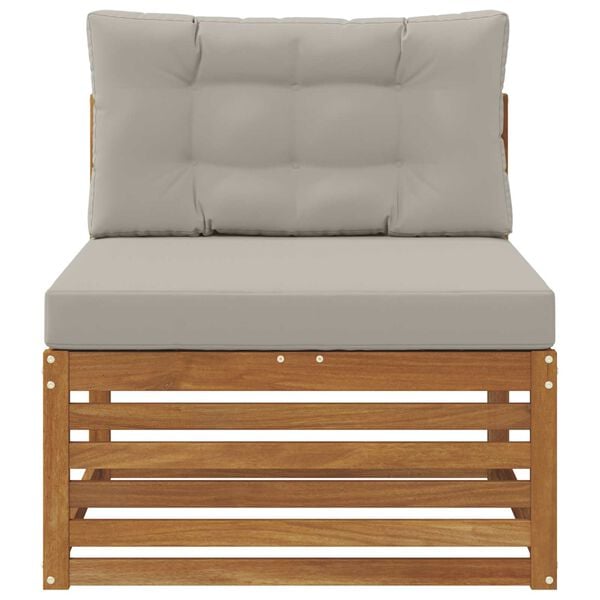 vidaXL Canap&eacute; du milieu ext&eacute;rieur Bois d'Acacia Massif Naturel