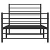 vidaXL Cadre de lit métal sans matelas avec pied de lit noir 90x190 cm
