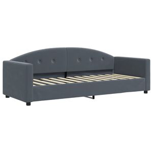 vidaXL Lit de repos gris fonc&eacute; 80x200 cm velours