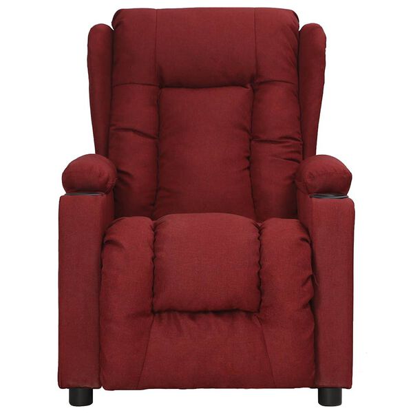 vidaXL Fauteuil de massage Rouge bordeaux Tissu