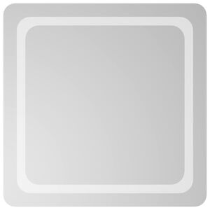 vidaXL Miroir de salle de bain LED Transparent 60 x 60 cm verre tremp&eacute;