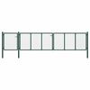 vidaXL Portail de jardin en acier vert 500 x 100 cm