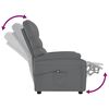 vidaXL Fauteuil inclinable &eacute;lectrique Gris Similicuir