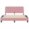 vidaXL Cadre de lit sans matelas rose 120x200 cm velours